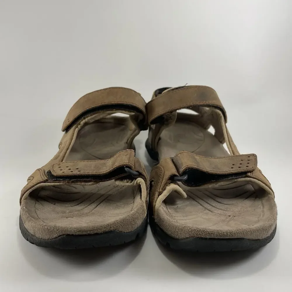Teva Fossil Canyon Hiking Leather Active Sandals Brown Leather 6101 Mens Size 12
